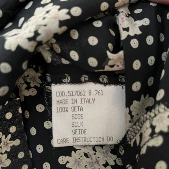 Vintage 80s Mariella Burani 100% Silk Soft Blazer Blouse Made in Italy, Size 10 - Picture 8 of 8